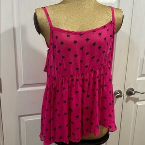 Torrid Pink Palm Print Camisole